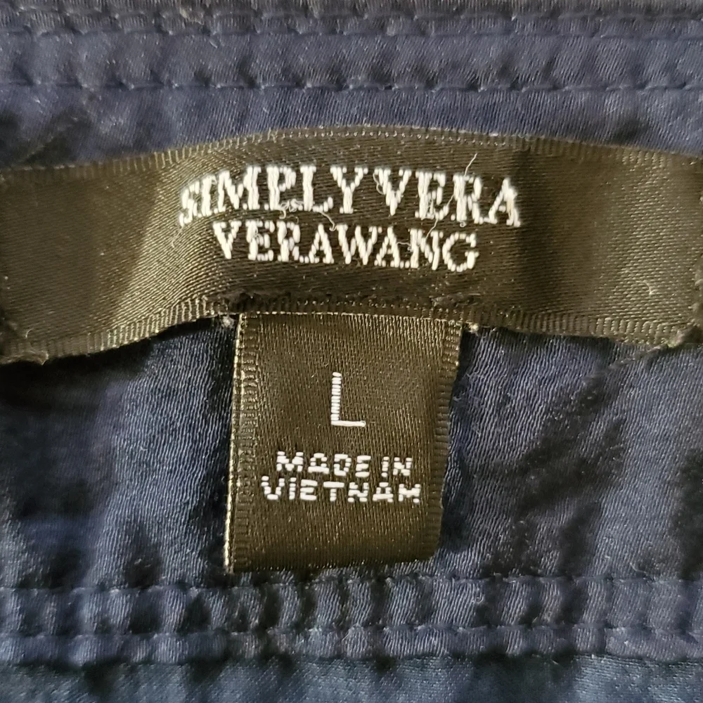 SIMPLY VERA VERA WANG Women's Blue Blouse Size Large - Picture 3 of 3